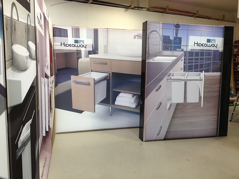 Pull-up promotional stand by Field Signs