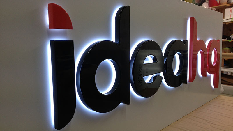 3D fabricated and LED-lit signage by Field Signs